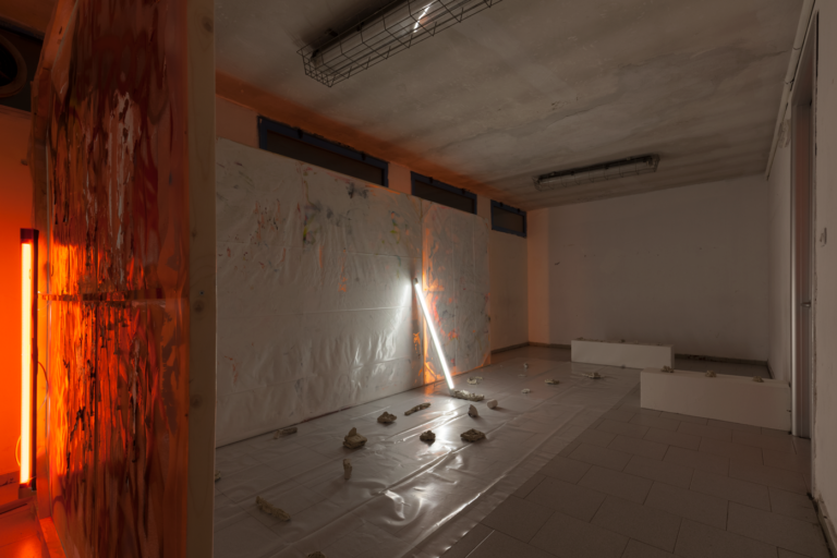 Davide Zulli, After Unknown Journeys, 2019 — installation, canvases, and casts
